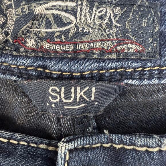 Silver Jeans Women's 32x31 (14) Dark Blue Suki High Super Skinny Preppy Normcore - Picture 7 of 15